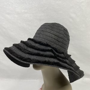 Stella & Dot Black Fringed Sun Hat